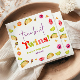 Servilleta De Papel ¡Taco Bout Twins! Fiesta Baby Shower