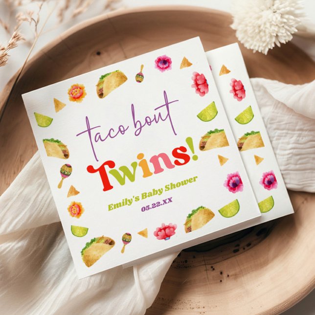Servilleta De Papel ¡Taco Bout Twins! Fiesta Baby Shower (Subido por el creador)