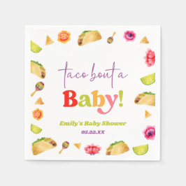 Servilleta De Papel ¡Taco Bout Un Bebé! Fiesta Baby Shower
