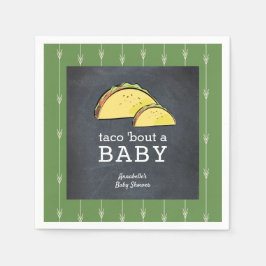Servilleta De Papel Taco Bout un libro de Baby Shower sobre la Fiesta 