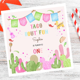 Servilleta De Papel Taco de diversión fiesta mexicana primer cumpleaño