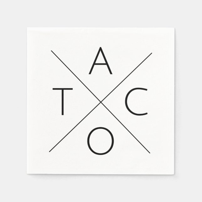 Servilleta De Papel Taco (Play on Fixer Upper, Waco) Word Art (Anverso)