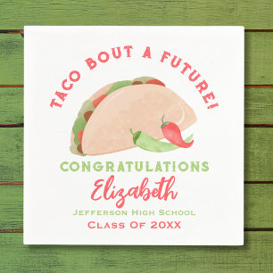 Servilleta De Papel Taco Sobre Una Futura Graduación De Fiesta