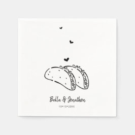 Servilleta De Papel Tacos Boda Napkin
