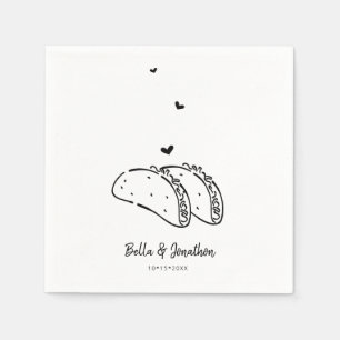 Servilleta De Papel Tacos Boda Napkin
