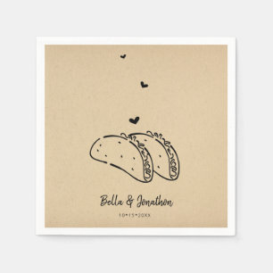 Servilleta De Papel Tacos Boda Napkin
