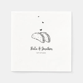 Servilleta De Papel Tacos Boda Napkin