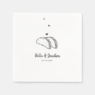 Servilleta De Papel Tacos Boda Napkin