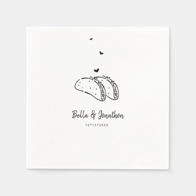 Servilleta De Papel Tacos Boda Napkin (Anverso)