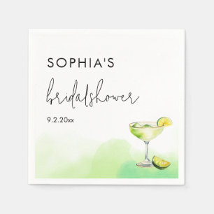 Servilleta De Papel Tacos de Acuarela y Bridal Shower de Tequila 