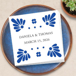 Servilleta De Papel Talavera Boda mexicano Napkins