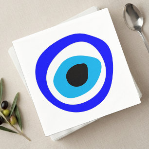 Servilleta De Papel Talismán del Ojo Malo y Amuleto Árabe / Turco, Gri