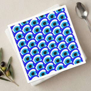 Servilleta De Papel Talismán del Ojo Malo y Amuleto Árabe / Turco, Gri