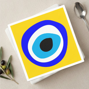 Servilleta De Papel Talismán del Ojo Malo y Amuleto Árabe / Turco, Gri