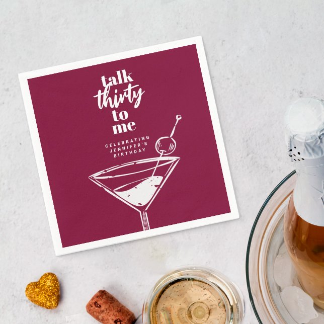 Servilleta De Papel Talk Thirty To Me Fiesta De Cócteles De Cumpleaños (Subido por el creador)
