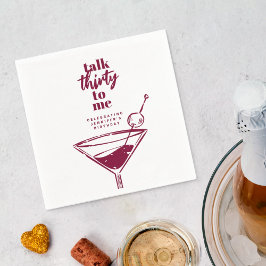 Servilleta De Papel Talk Thirty To Me Fiesta De Cócteles De Cumpleaños