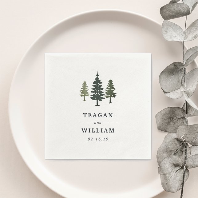 Servilleta De Papel Tall Pines | Personalized Wedding (Subido por el creador)
