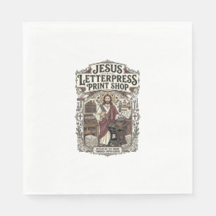 Servilleta De Papel Taller de Impresión Jesus Jesus Letterpress Pri