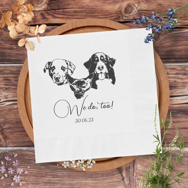 Servilleta De Papel También hacemos Mascotas Personalizado Boda de dib (Subido por el creador)