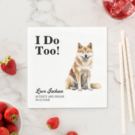 Servilleta De Papel También yo Akita Inu Recepción de Boda