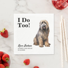 Servilleta De Papel También yo perro Briard boda de mascotas