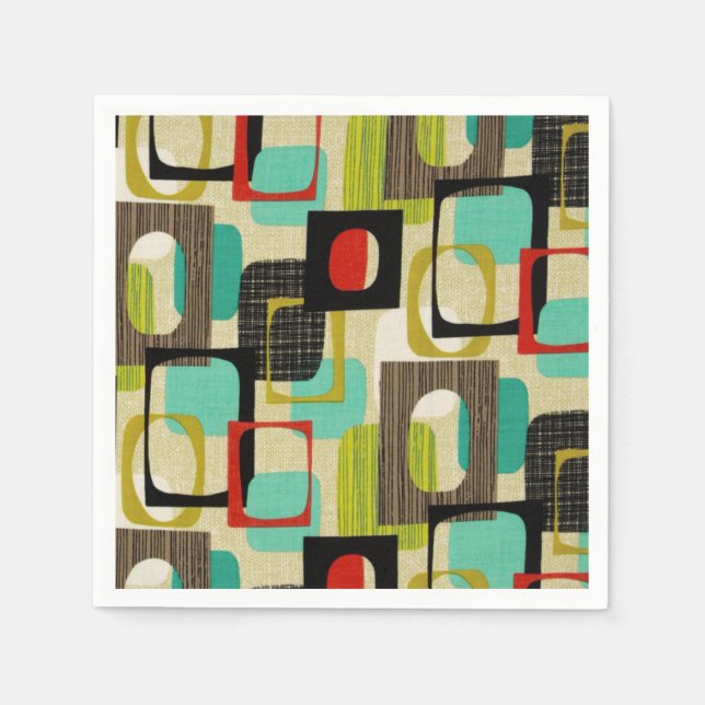 Servilleta De Papel Tan con marco retro (Anverso)