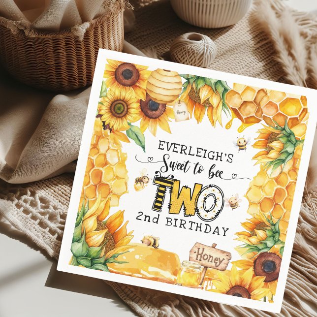 Servilleta De Papel Tan dulce ser dos floral cumpleaños 2 (Subido por el creador)