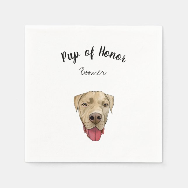 Servilleta De Papel Tan Pitbull Cocktail Napkins (Anverso)