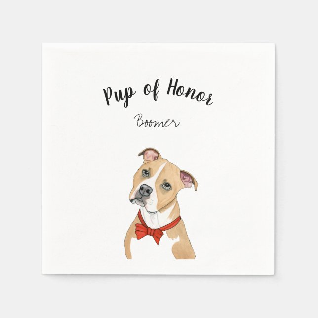 Servilleta De Papel Tan Pitbull Cocktail Napkins (Anverso)