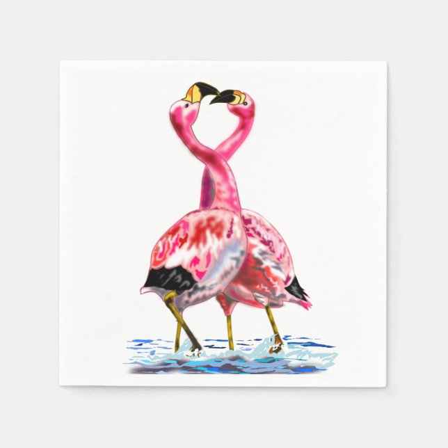 Servilleta De Papel Tango Flamingo - Amor (Anverso)