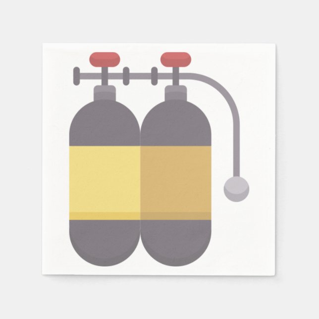 Servilleta De Papel Tanque de oxígeno - tanque de scuba (Anverso)