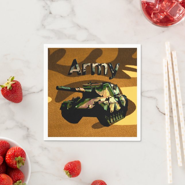 Servilleta De Papel Tanque verde del ejército de Khaki, servilletas de (In situ)