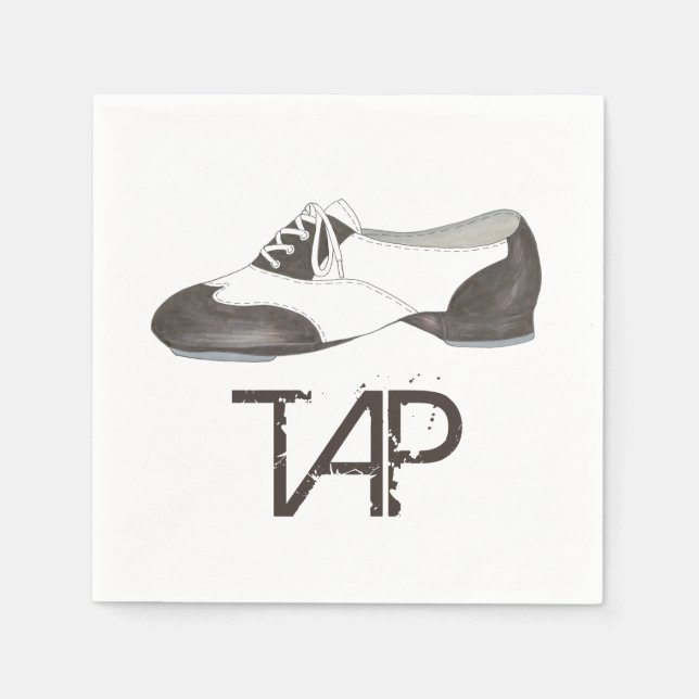 Servilleta De Papel Tap Shoe Print Dance Teacher Dancer Tapdance Decor (Anverso)