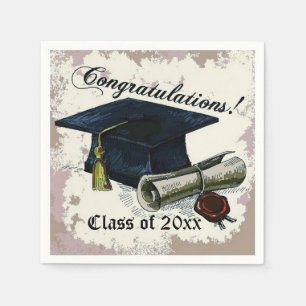 Servilleta De Papel Tapa de graduación y toallas de Diploma
