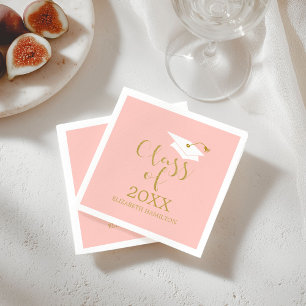 Servilleta De Papel Tapa de graduado de la promoción de 2021 dorado co