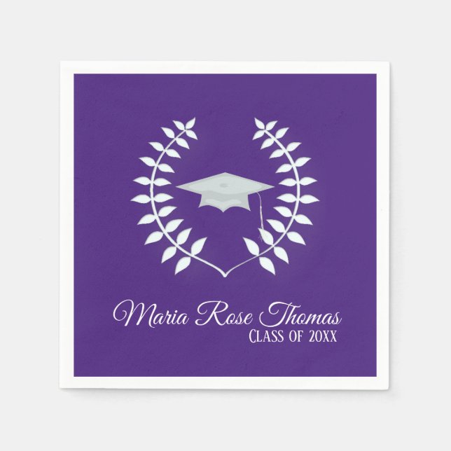 Servilleta De Papel Tapa morada y hojas de papel servilletas (Anverso)