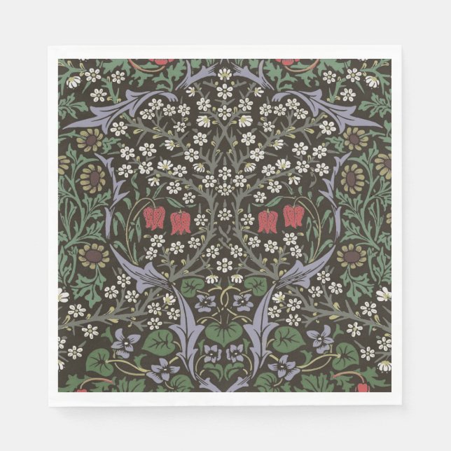 Servilleta De Papel Tapiz floral de William Morris Blackthorn (Anverso)