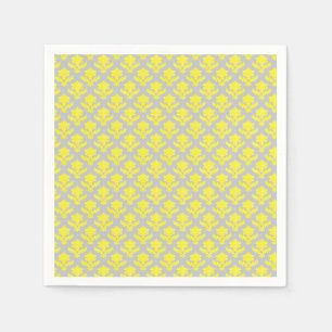 Servilleta De Papel Tapiz Francés Servilletas Amarillo Brillante Gris 