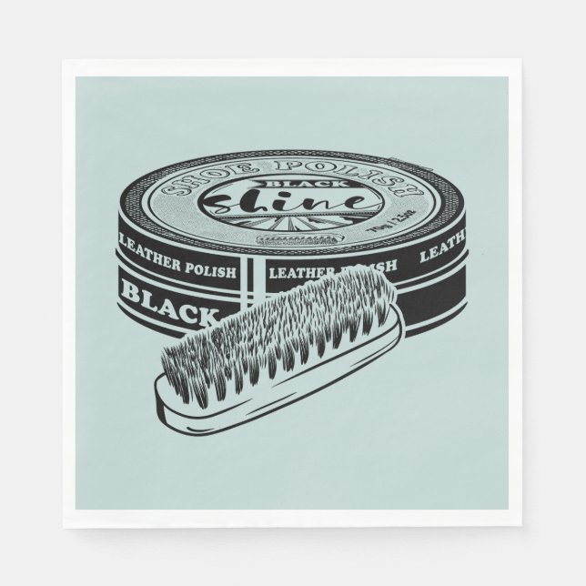 Servilleta De Papel Tapón de esmalte de zapatos negros (Anverso)