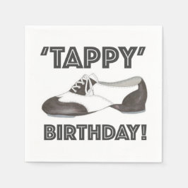 Servilleta De Papel Tappy Happy Birday Tap Dance Tapdance Shoe