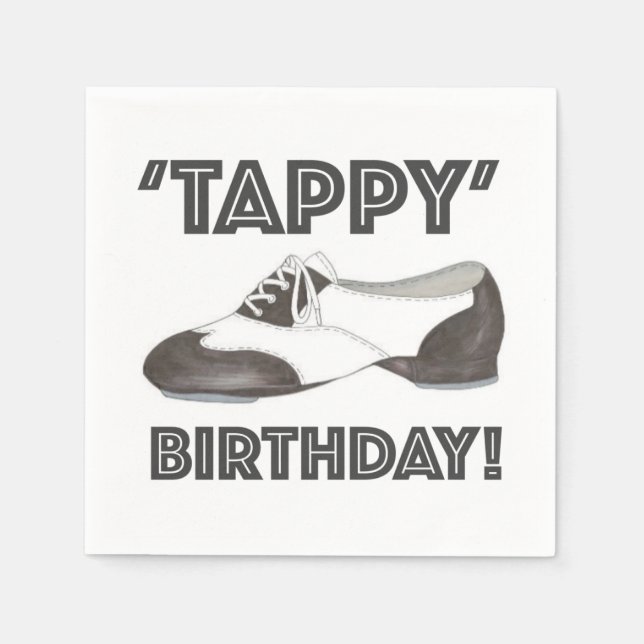 Servilleta De Papel Tappy Happy Birday Tap Dance Tapdance Shoe (Anverso)
