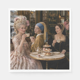 Servilleta De Papel Tarde de té para chicas en París