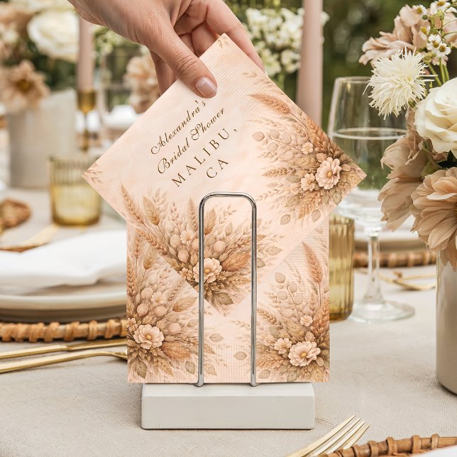 Servilleta De Papel Tarde Floral Romántica de Despedida de Soltera (Subido por el creador)