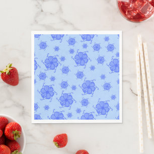 Servilleta De Papel Tarjeta azul monocroma FTF 5x7 en blanco