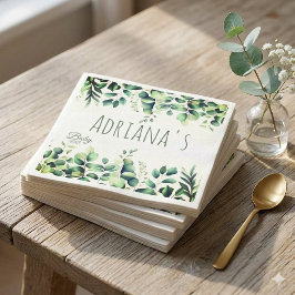 Servilleta De Papel Tarjeta de agradecimiento para baby shower con veg