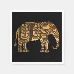 Servilleta De Papel Tarjeta de circuito del elefante de cobre