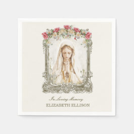 Servilleta De Papel Tarjeta de plegaria Mary Memorial Católico