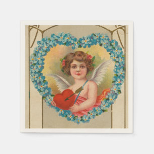 Servilleta De Papel Tarjeta del Día de San Valentín antigua, Stecher L