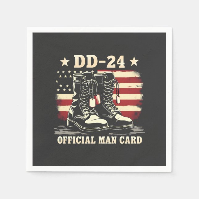 Servilleta De Papel Tarjeta oficial de identificación DD 24 Bandera de (Anverso)