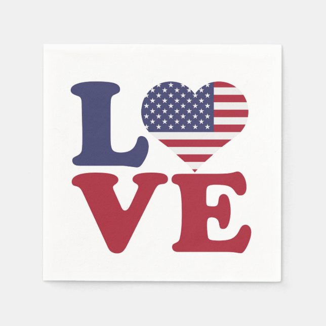 Servilleta De Papel Tarjeta postal de la bandera estadounidense (Anverso)